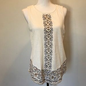 Lucky brand embroidered top